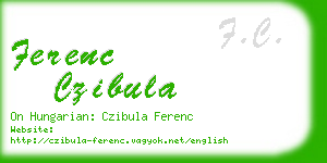 ferenc czibula business card